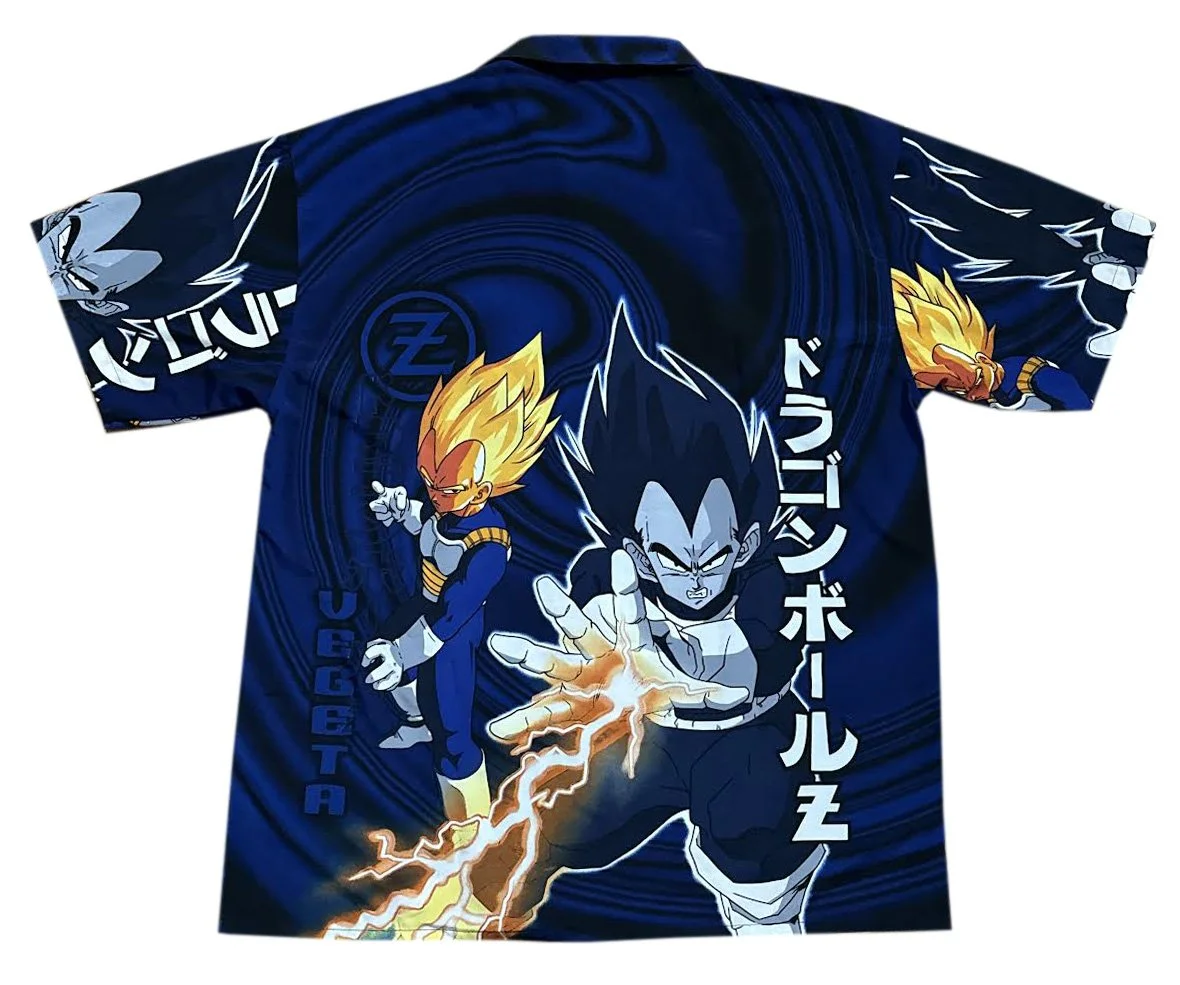 Vintage Dragon Ball Z Vegeta All Over Print Button Down